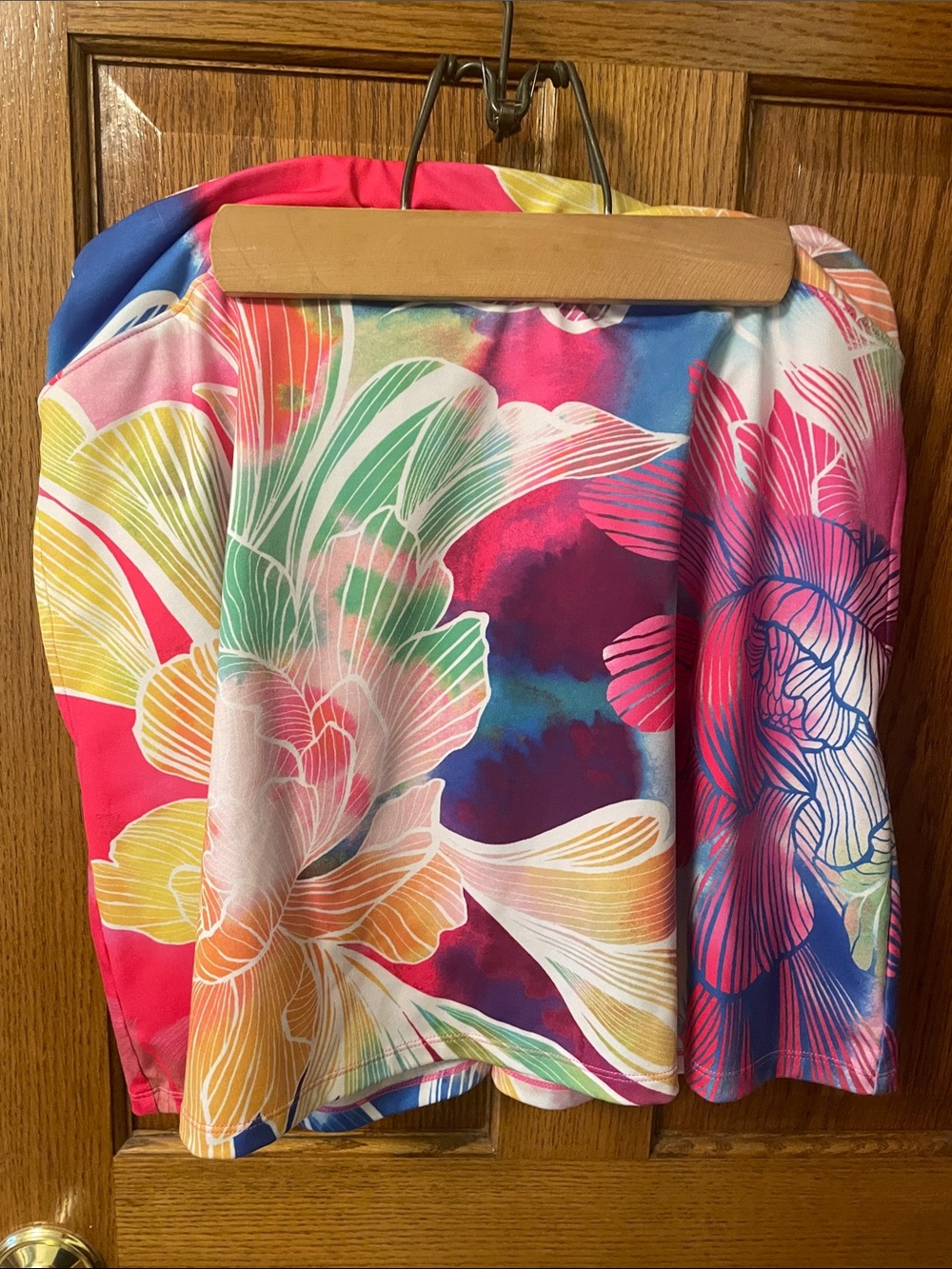 Talbots Multicolor Floral Skort in Pink, Blue & Yellow